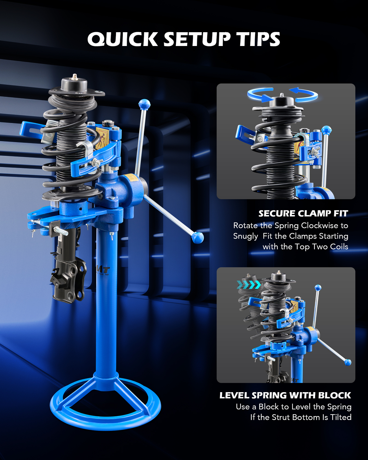 OMT Auto Strut Spring Compressor 8" to 20" Height Spring Compressor Tool