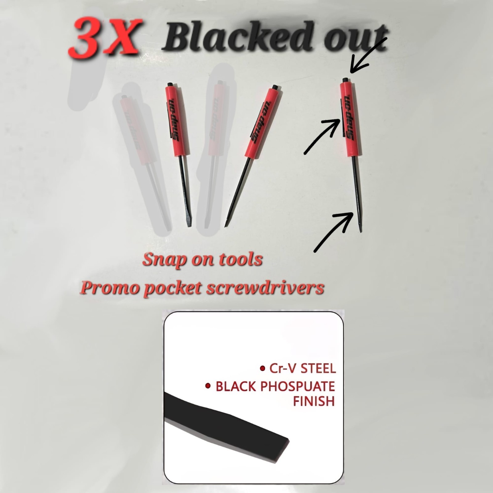 2PK SNAP ON TOOL BOX LOGO EMBLEM MATTE BLACK Plastic Badge Decal 8"+3 BLKOUT DRV