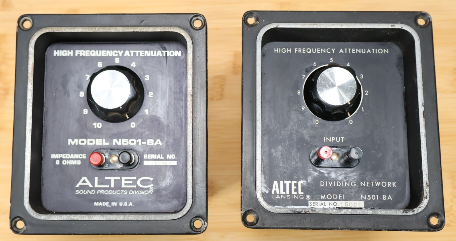 Vintage Altec Lansing N501-8A Dividing Network Crossover High Frequency (Pair)