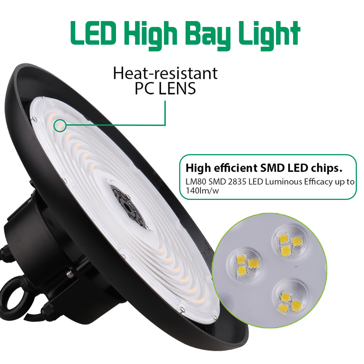 240 Watts UFO LED Light High Bay 5000K Warehouse Industrial Lighting AC 100-277V