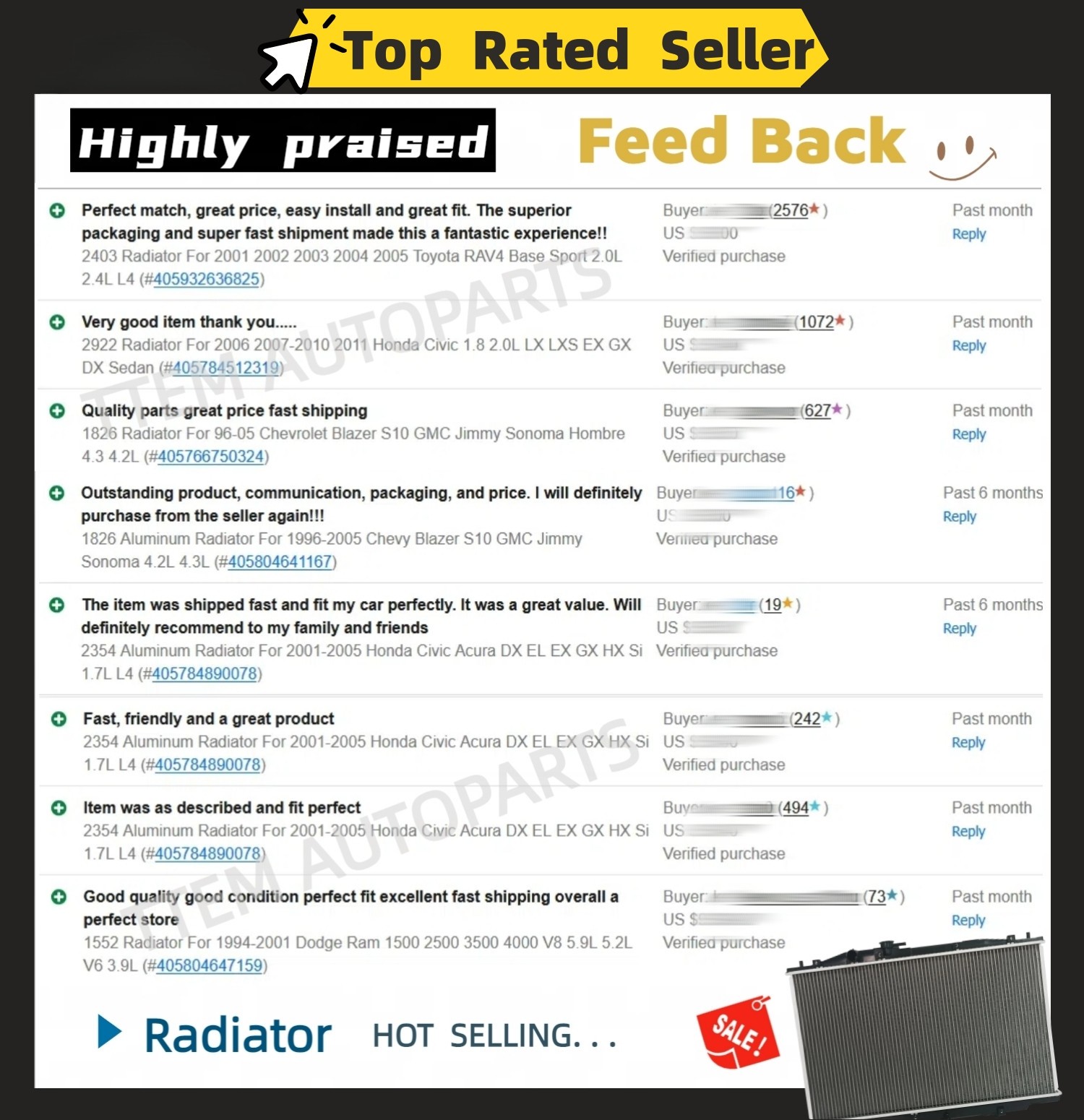 2839 Radiator Fit 2006 07 08 09 2010 Jeep Grand Cherokee Commander 3.7 4.7 6.1L