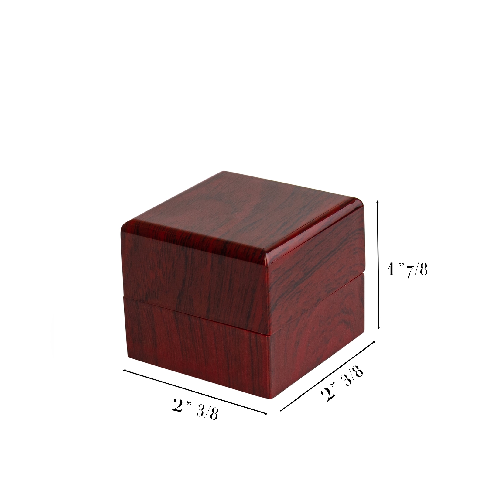 Novel Box Cherry Wood Ring Box, Led Light Ring box for Engagement Proposal
