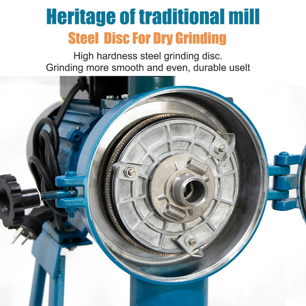 NAIZEA 3000W Electric Grain Grinder Corn Mill Commercial Wet&Dry Cereal Machine