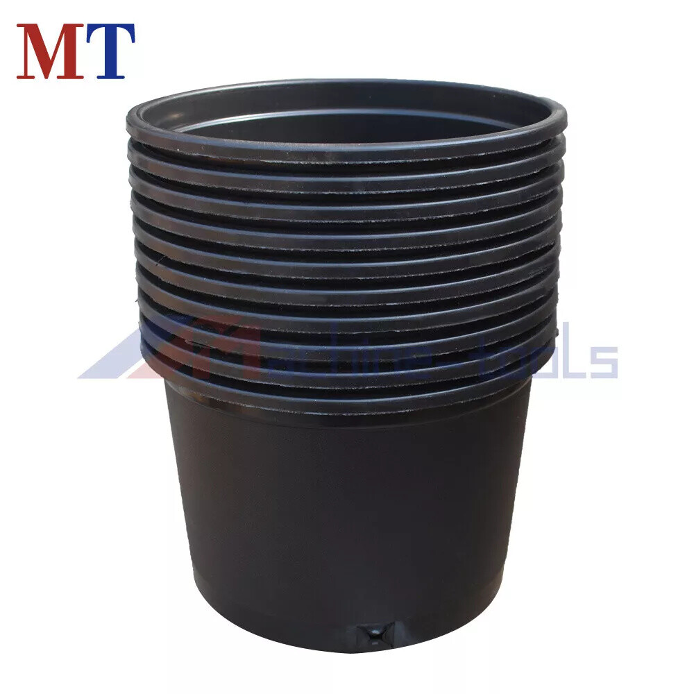 Heavy Duty Premium Black Plastic Nursery Plant Container Garden Planter Pot