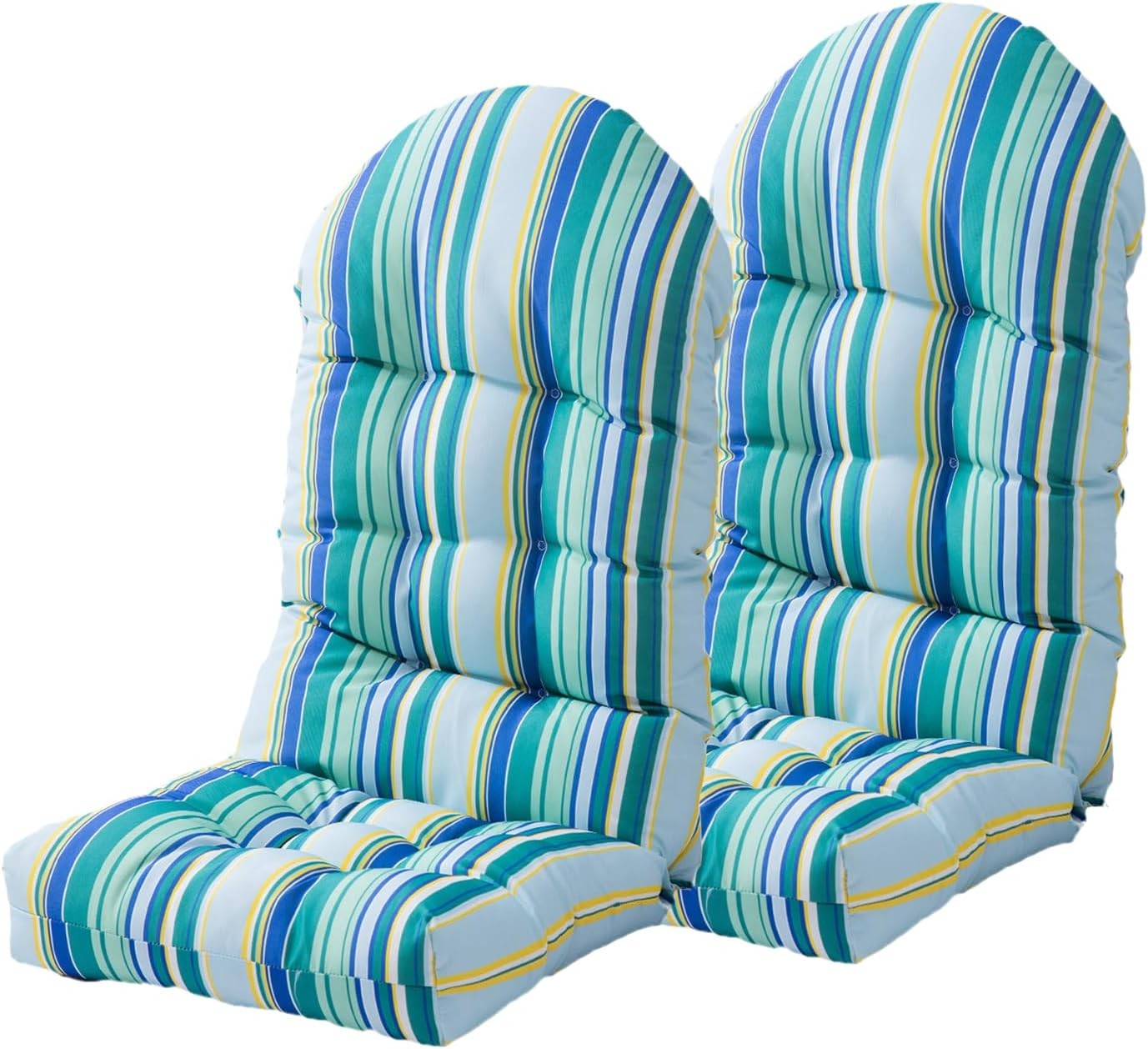 Weather Resistant Adirondack Chair Cushions Set of 2 High Back Rocking Chair