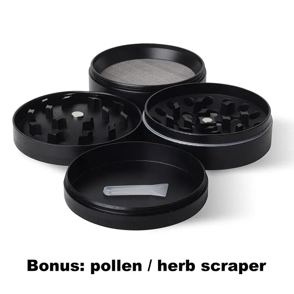 Tobacco Herb Grinder 3 inch 4 Layer Spice Herbal Metal Smoke Crusher Scraper