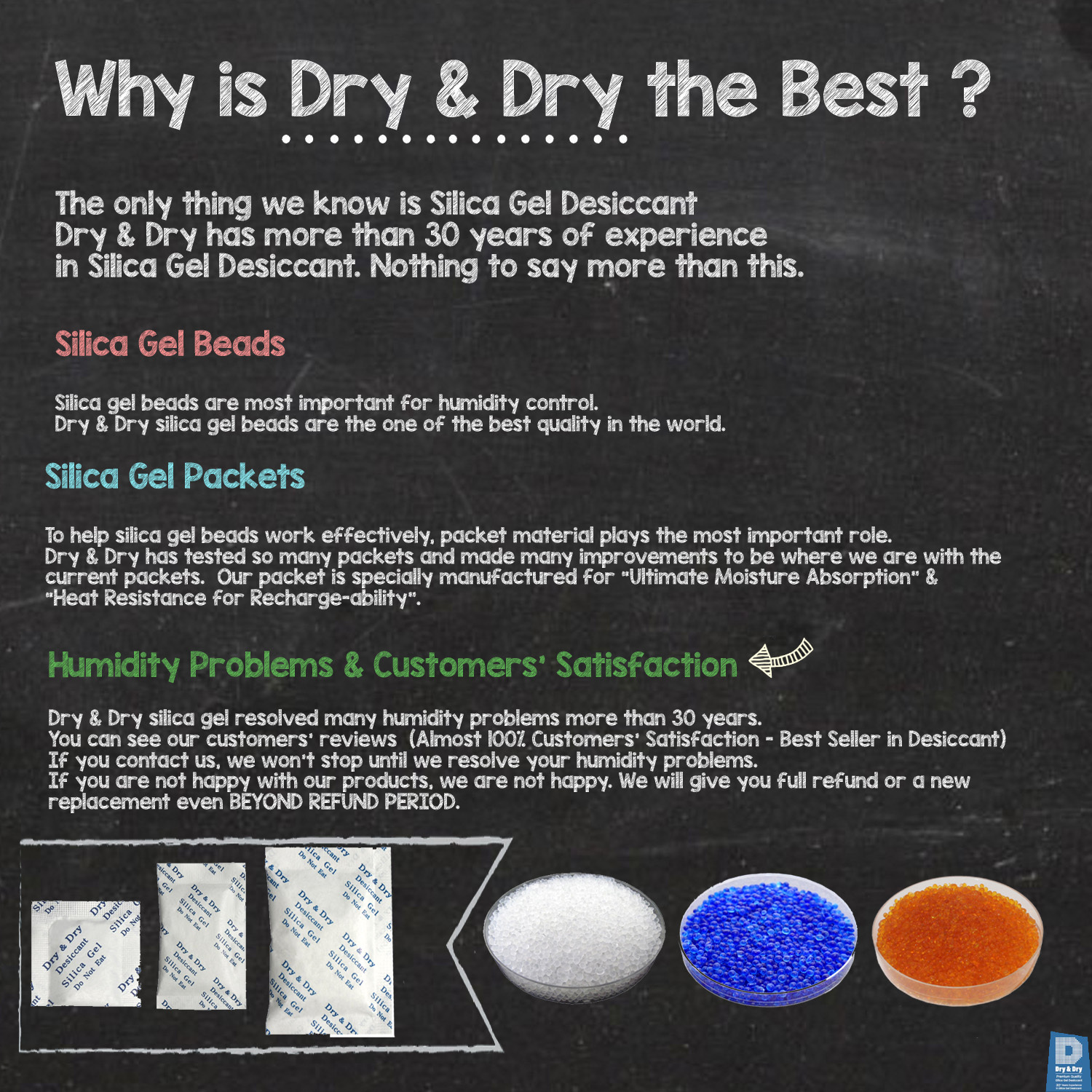 10 Gram x 1,500 PK "Dry & Dry" Silica Gel Packets(Reusable)-FDA Compliant