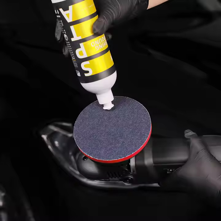 SPTA 1Pc 3/5/6 inch 1000 Grit Orange Peel Remover Denim Hook Loop Polishing Pad