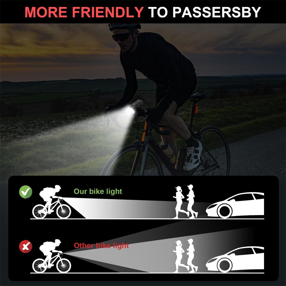 Rechargeable LED Mountain Bike Lights 90000LM Bicycle Torch Front &Rear Lamp