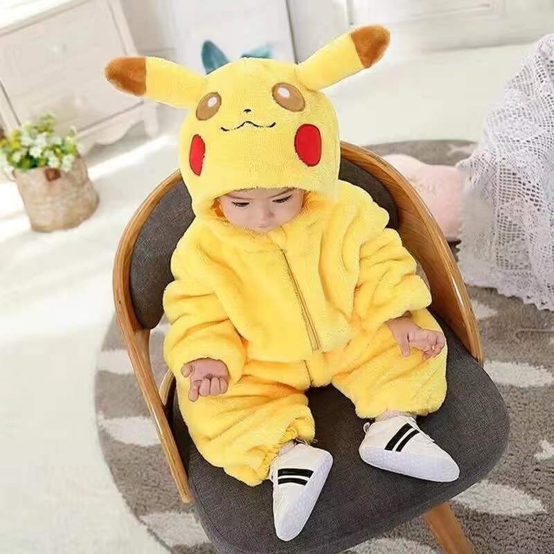 Pikachu Pajamas Kigurumi Cute Costume Bodysuit Cosplay - Baby Size 59-80cm