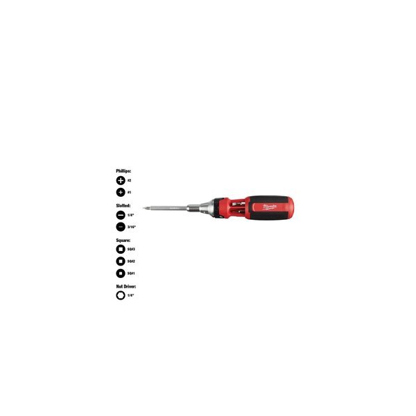 Milwaukee Tool 48-22-2322 9-In-1 Square Drive Ratcheting Multi-Bit Driver