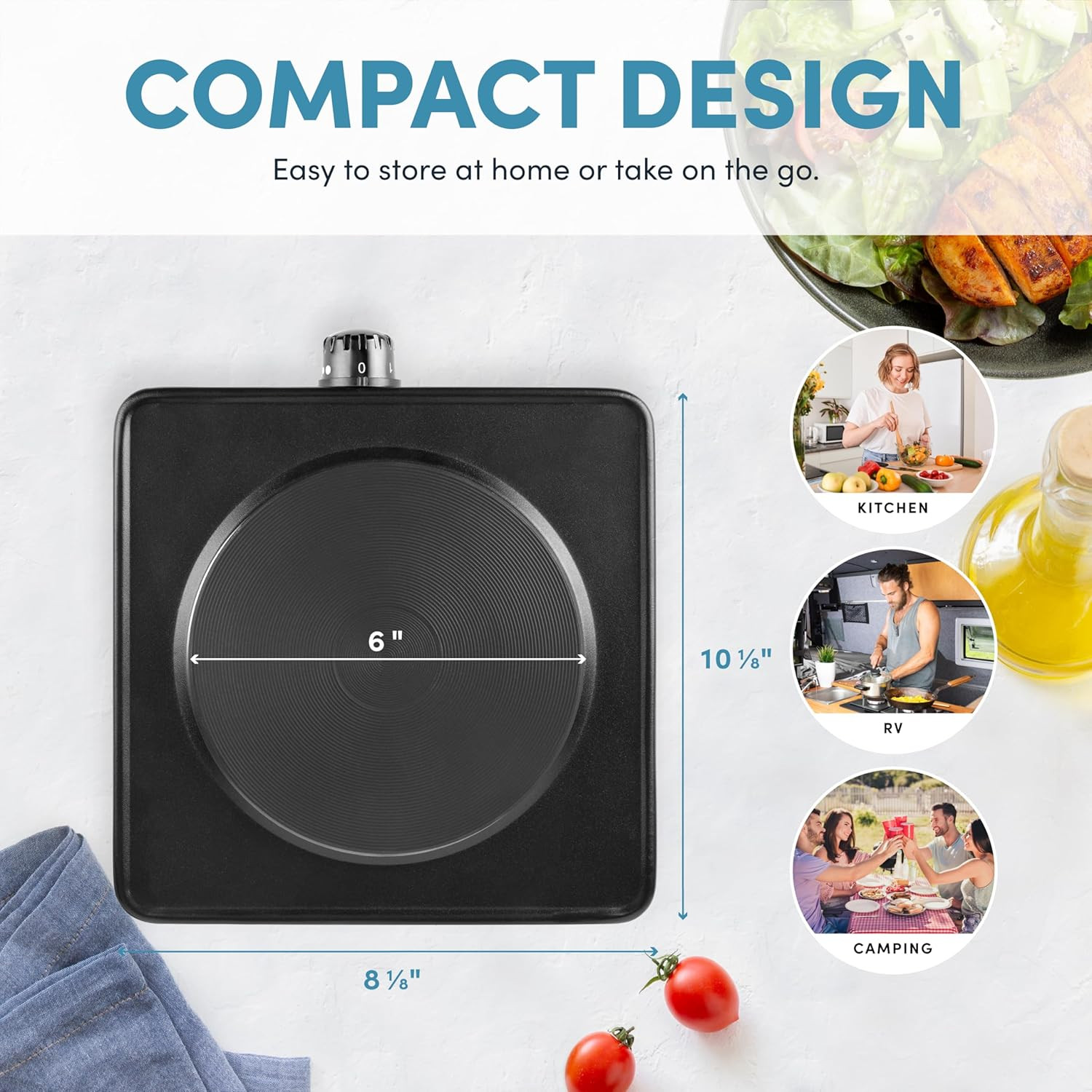 #1 Encimera Electrica Induccion Hornilla Estufa Quemador Peque�A Cocina Portatil