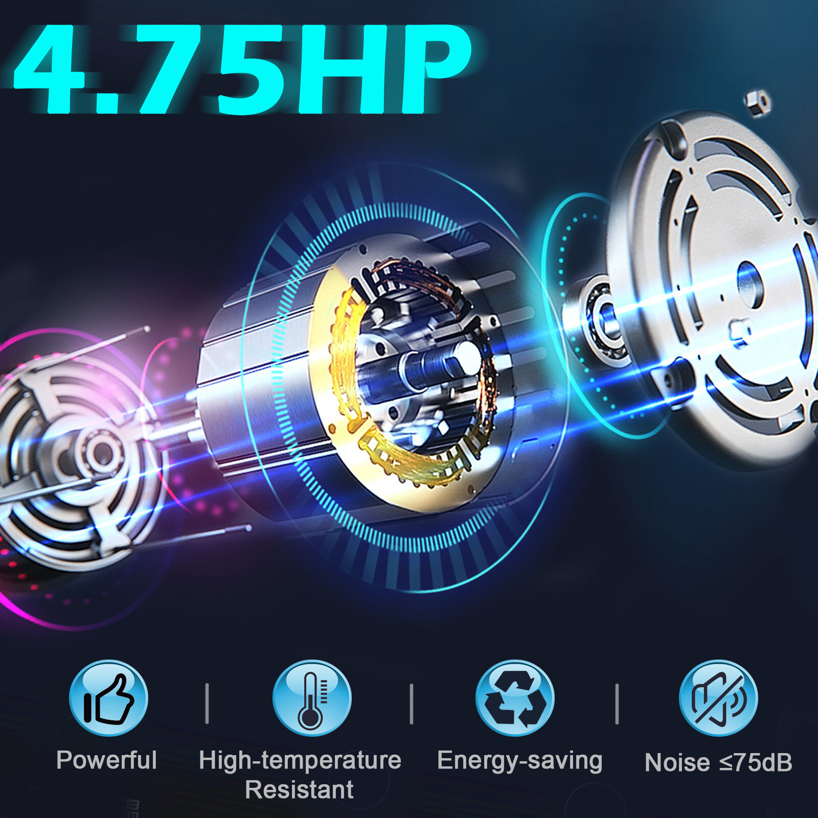 4.75HP Folding Treadmill with 15% Auto Incline & Smart APP for Home & Gym Black