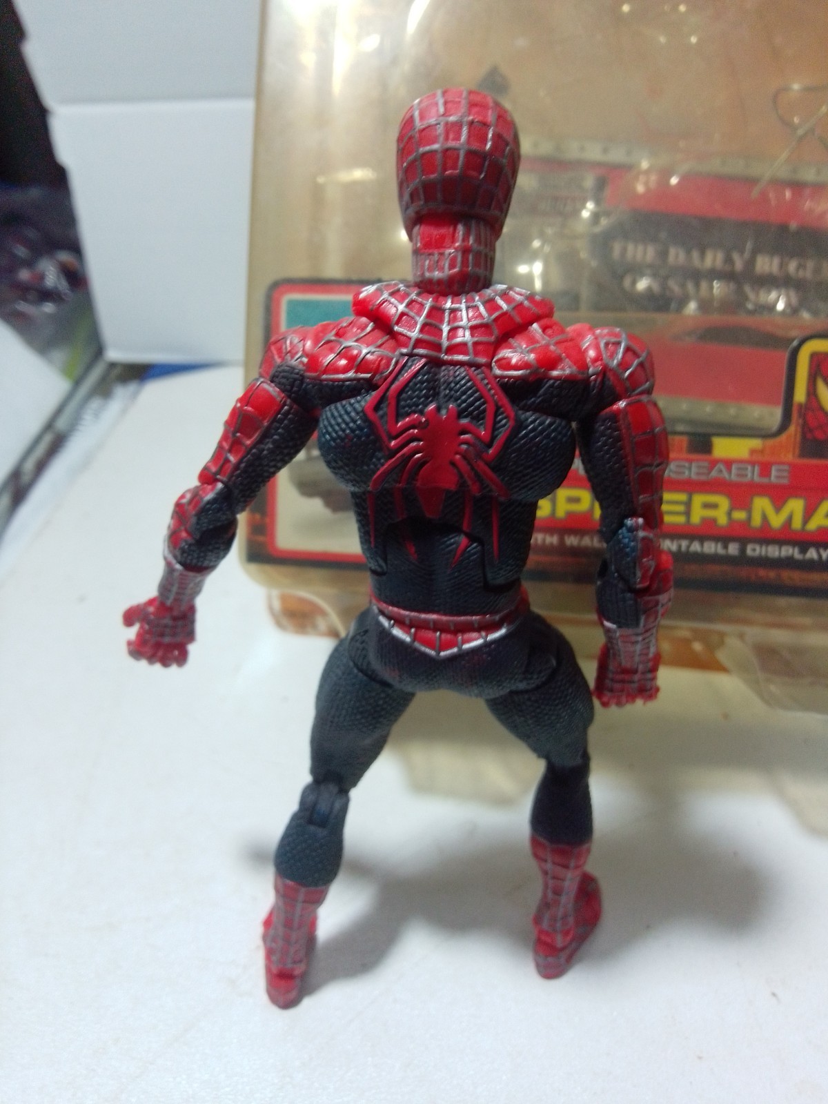 MARVEL Toybiz Spider-Man Movie Super Poseable Spiderman w/ Wall Base - OPEN Pckg