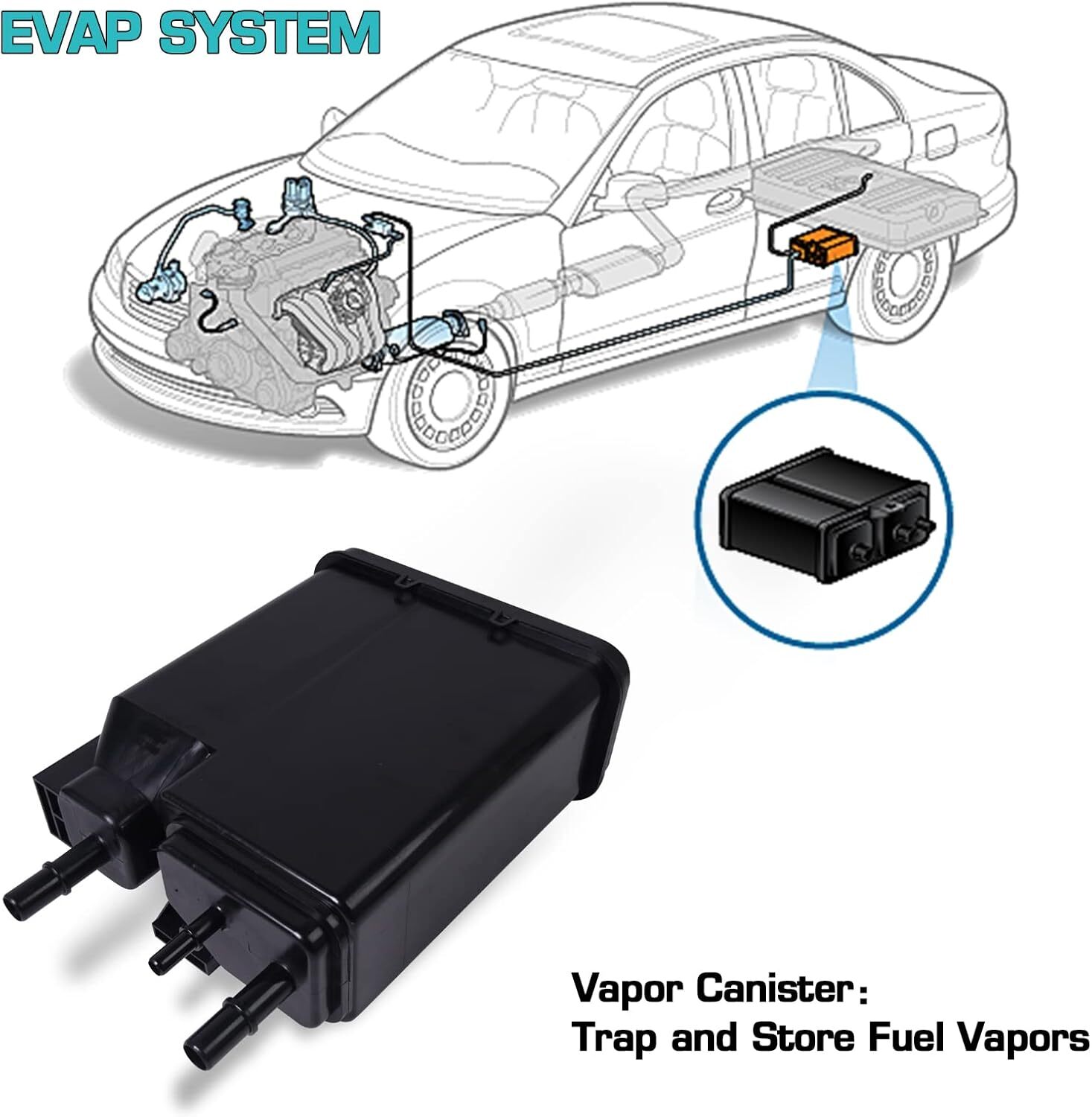 Vapor Canister 15137021 911-095 for GM Trucks and Vans Silverado 1500 4.3/5.3L