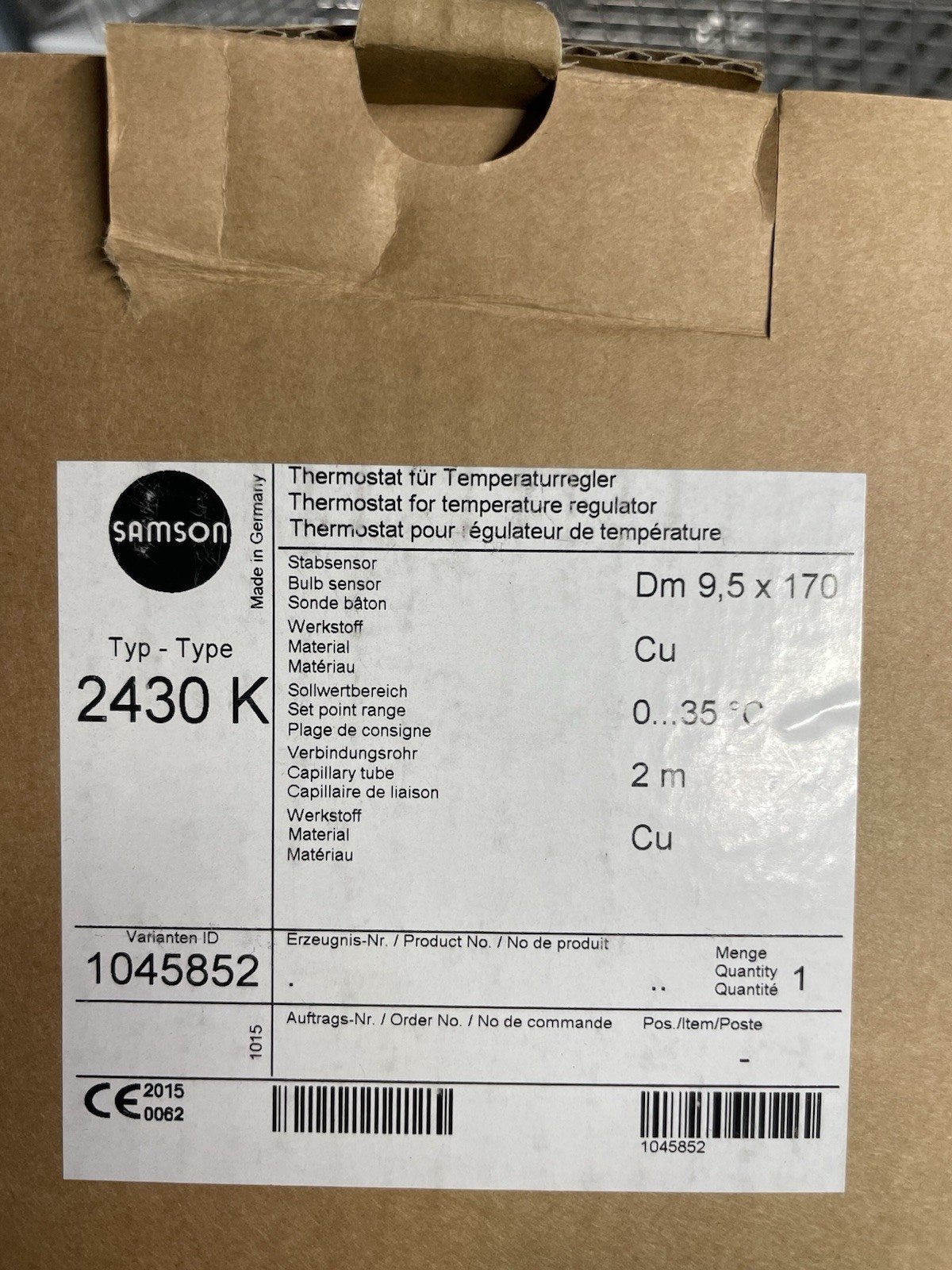 Samson Thermostat 2430K 1045852