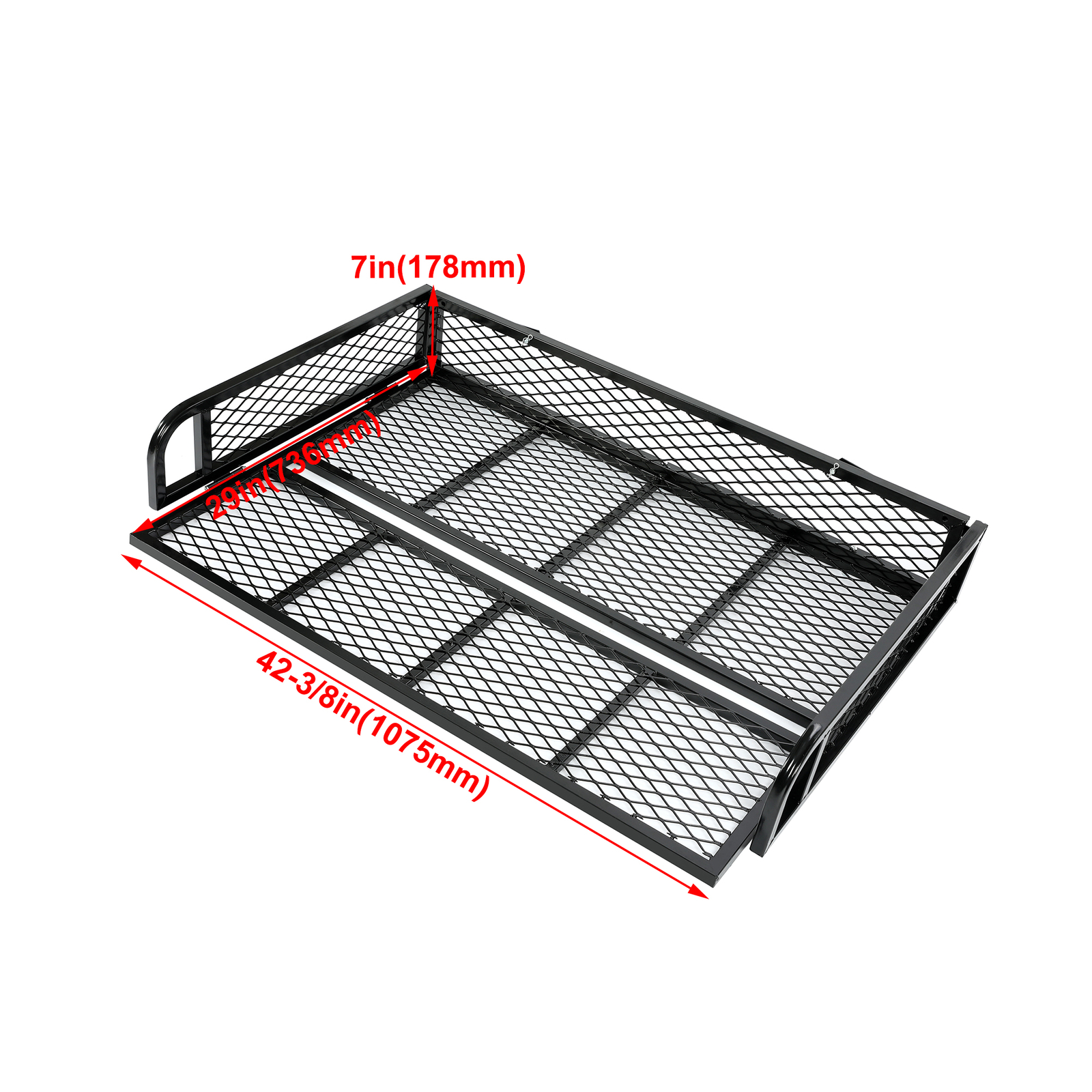 Rear Cargo Basket Rack Storage Carrier Kit For ATV Universal Steel Heavy Duty