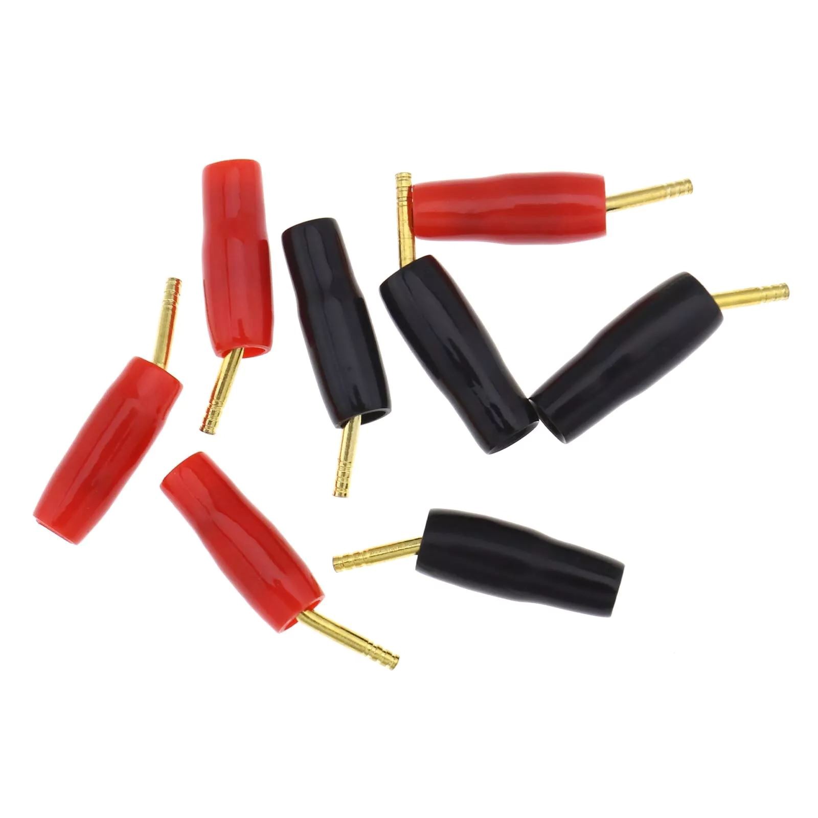 8Pcs Audiocrast Gold Plated 2mm Pin Banana Plug HiFi Speaker Cable Connector New