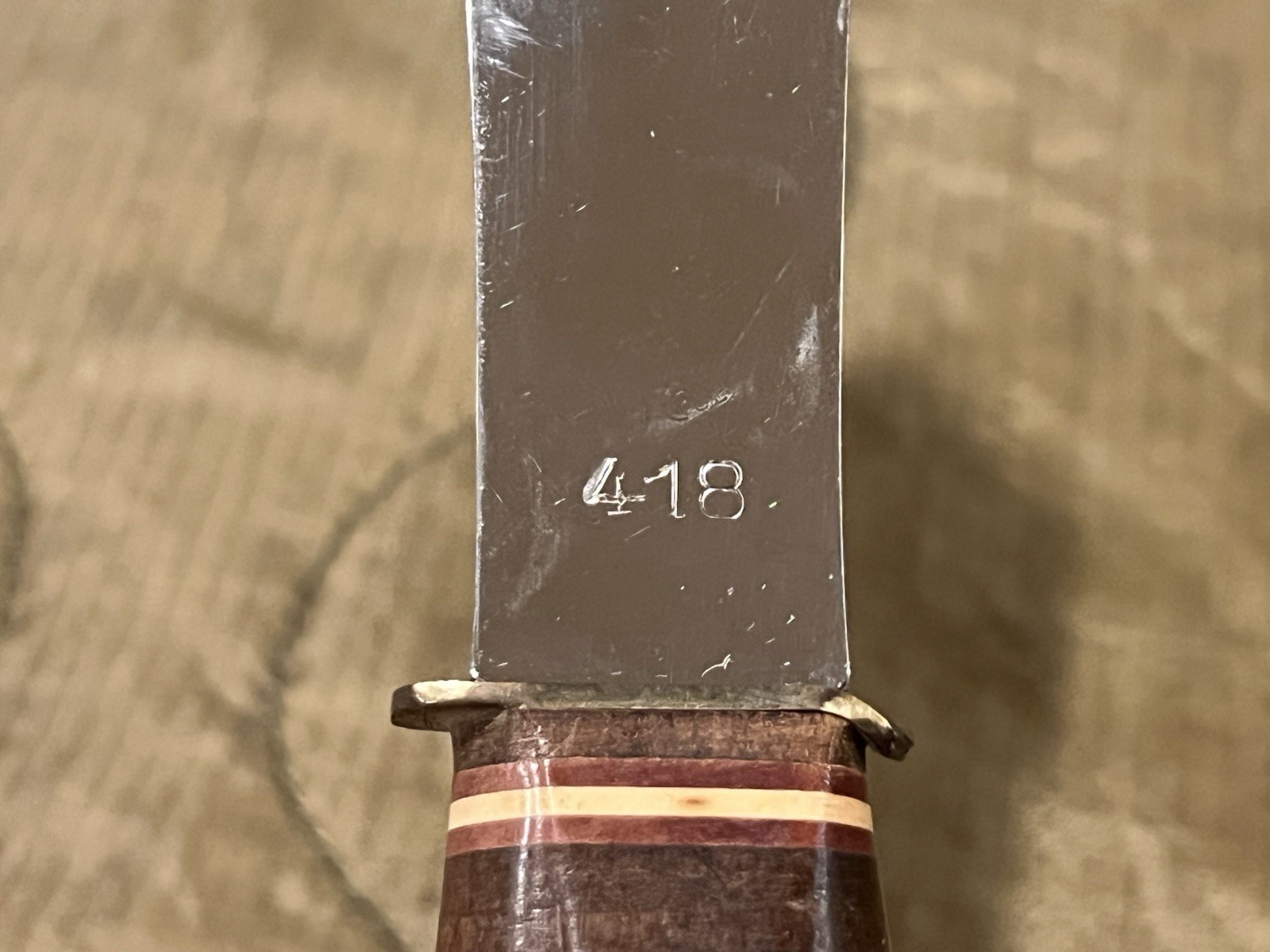 Vintage Edge Mark BULL’S EYE Throwing Knife w Sheath- Solingen Germany