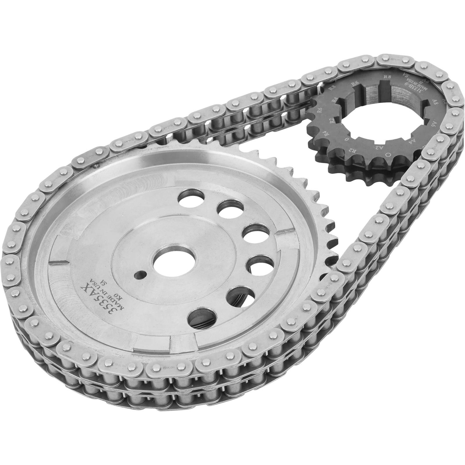 LS Double Roller Billet Timing Set, 1 Bolt, 4 Sensors