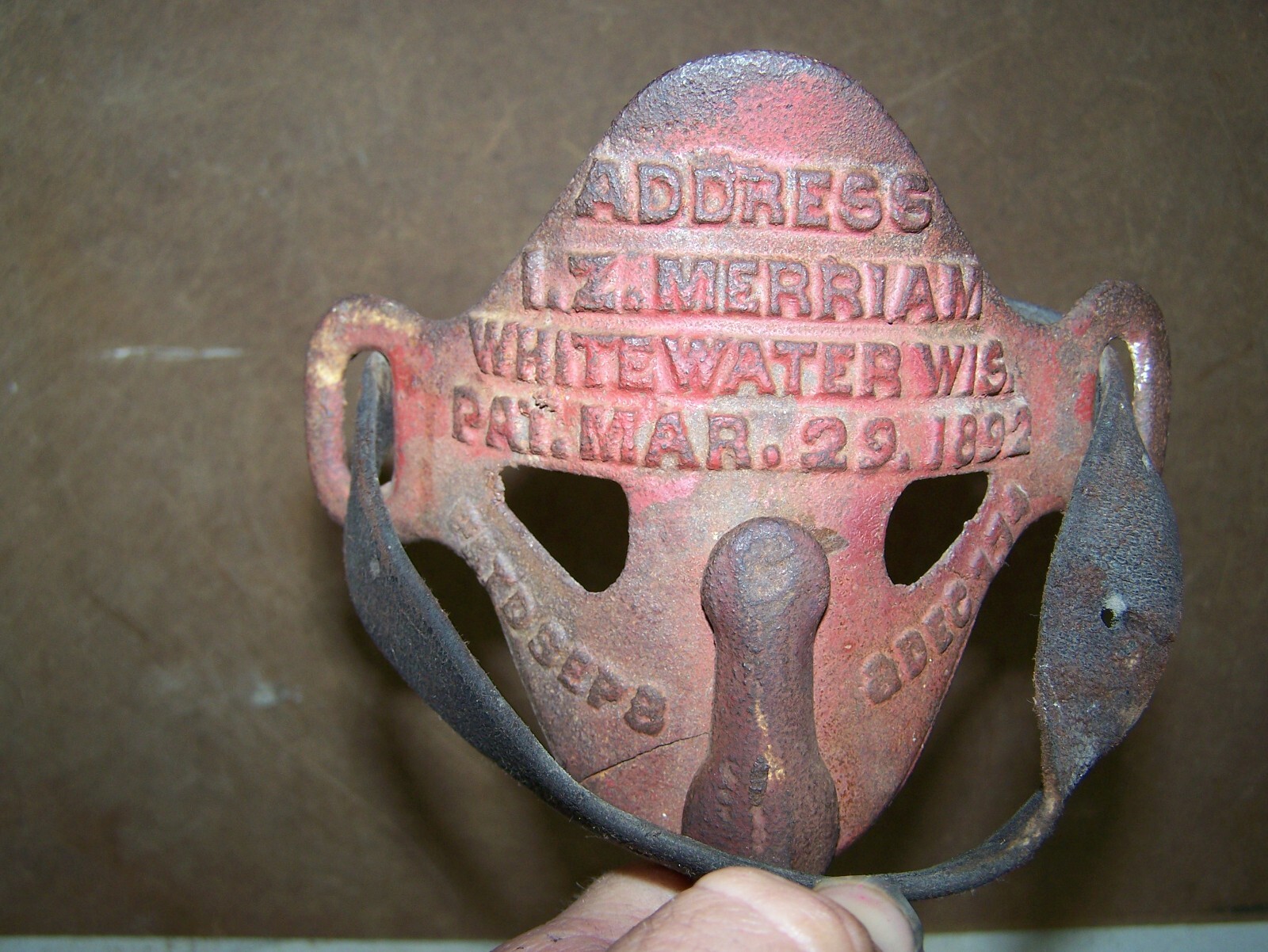 IZ MERRIAM Leg Type CORN CUTTER Cane Sorghum Primitive 1872 Whitewater WI WOW!