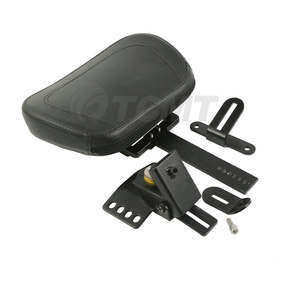 New Black Plug-In Driver Rider Backrest Pad Fit For Harley Road Glide King 97-24