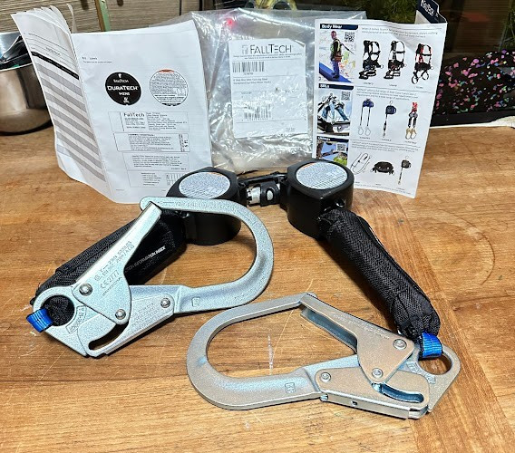 FallTech 72706TB3 Duratech 6' Mini Class 1 Personal SRL-P w/ Steel Rebar Hooks