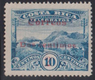 Countries A - M - Costa Rica #94a MintHinged F - VF