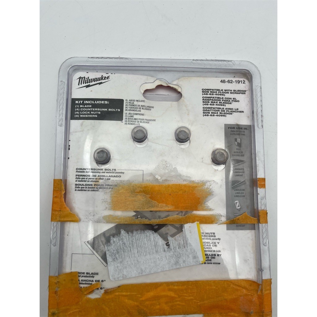 Milwaukee SLEDGE SDS Max Floor Scraper Replacement Kit Blade & Hardware