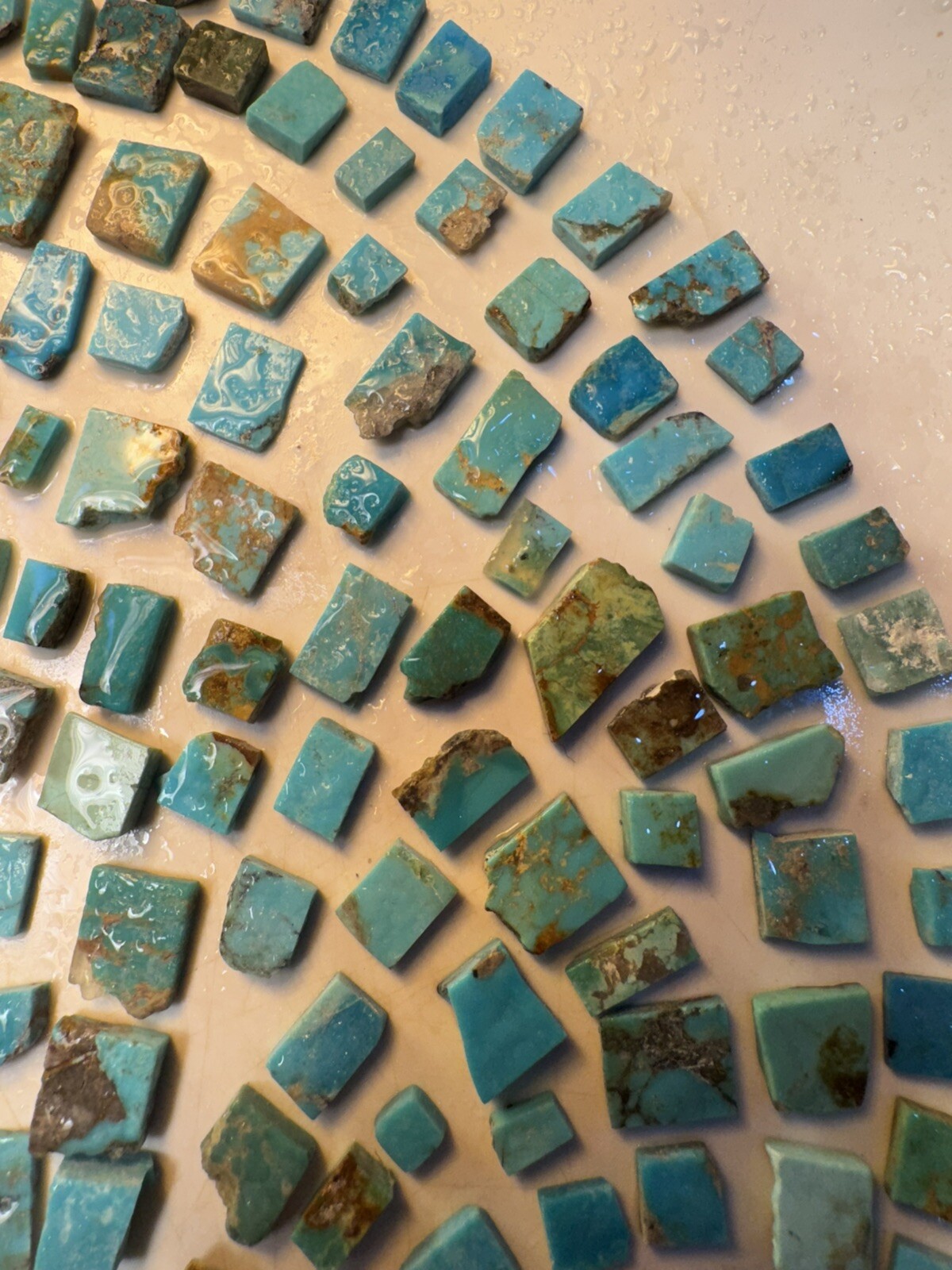 !118g Bell Trading Post Turquoise! SLASHED! Squared Up Corinthian Slabs!