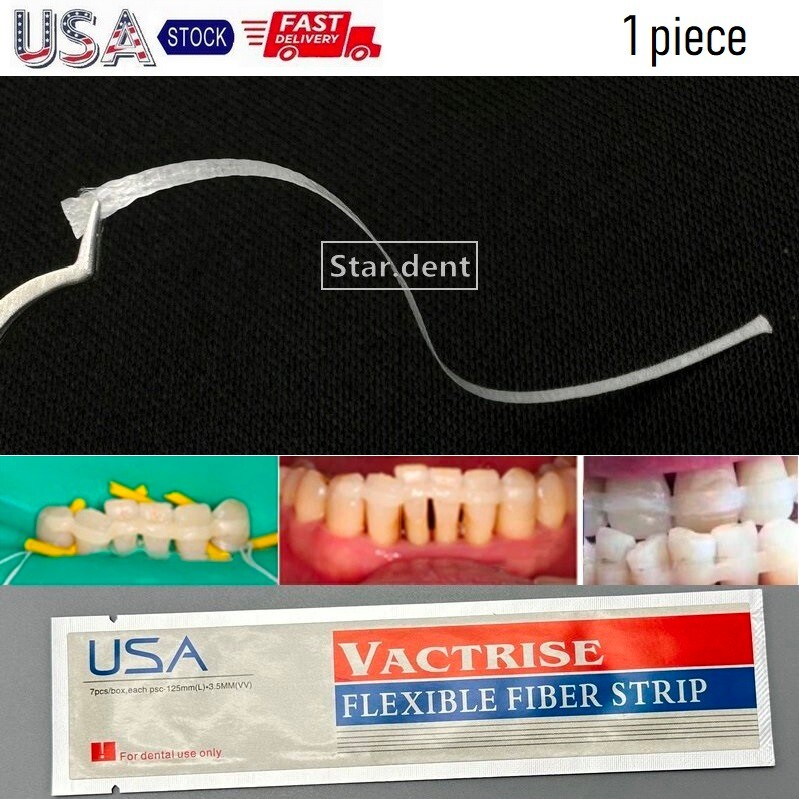 1* Dental Light Cure Bonding Glass Vactrise Flexible Fiber Strip Splint Retainer