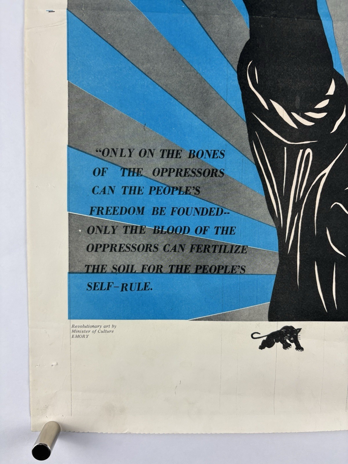 BLACK PANTHER PARTY Political Poster 1969 BPP Emory Douglas OPPRESSORS BLOOD