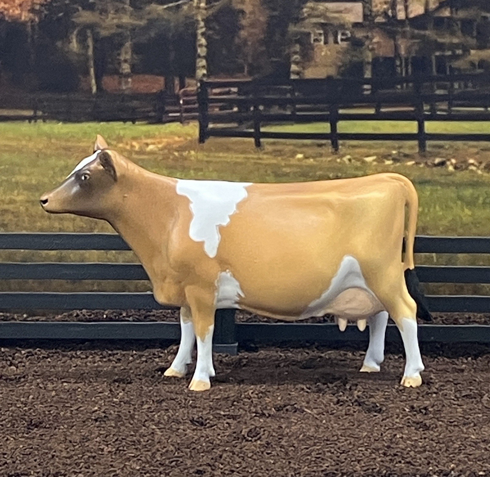 Custom CM Breyer TSC 1:20 Ornament Spot Jersey Holstein Figurine Model Dairy Cow