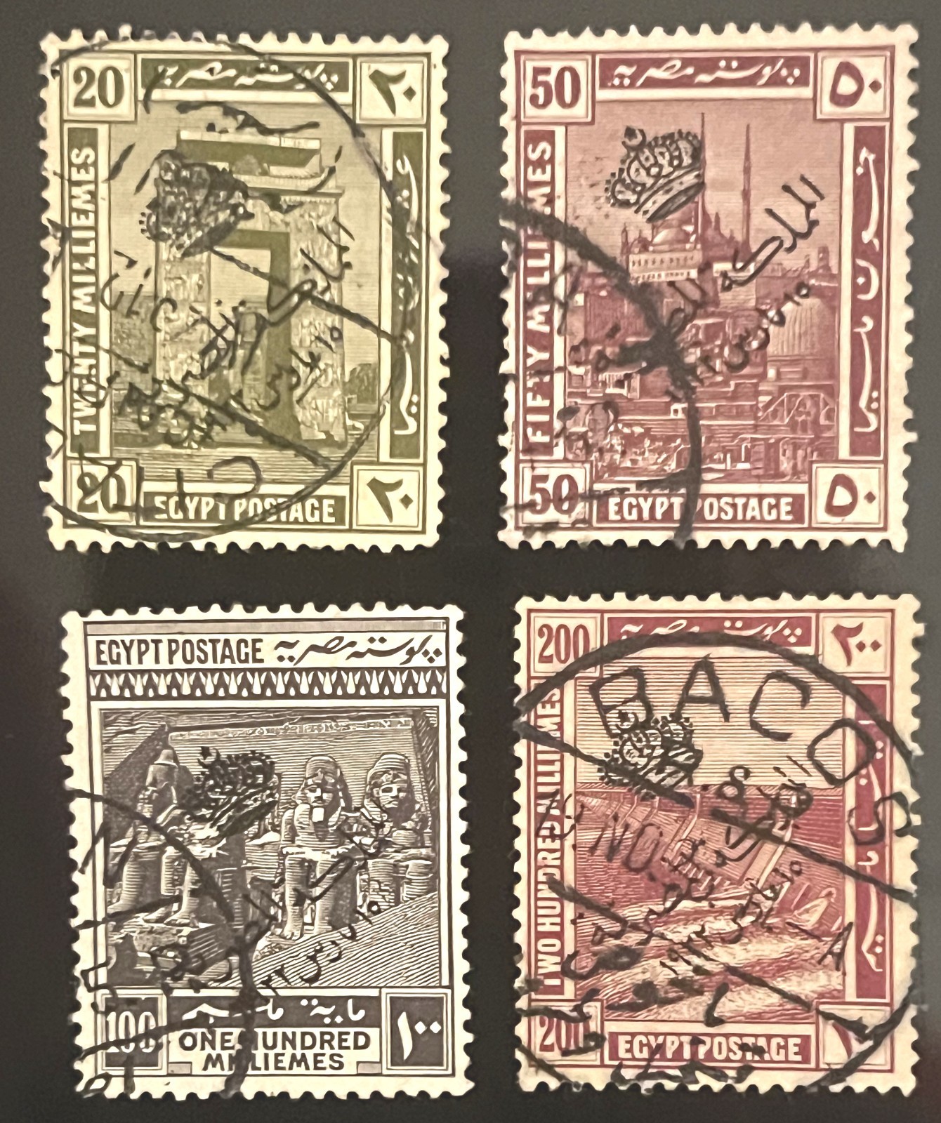 EGYPT-stamps-1922-history postage CROWN-set J-COMPLETE 11-scott # 78 90