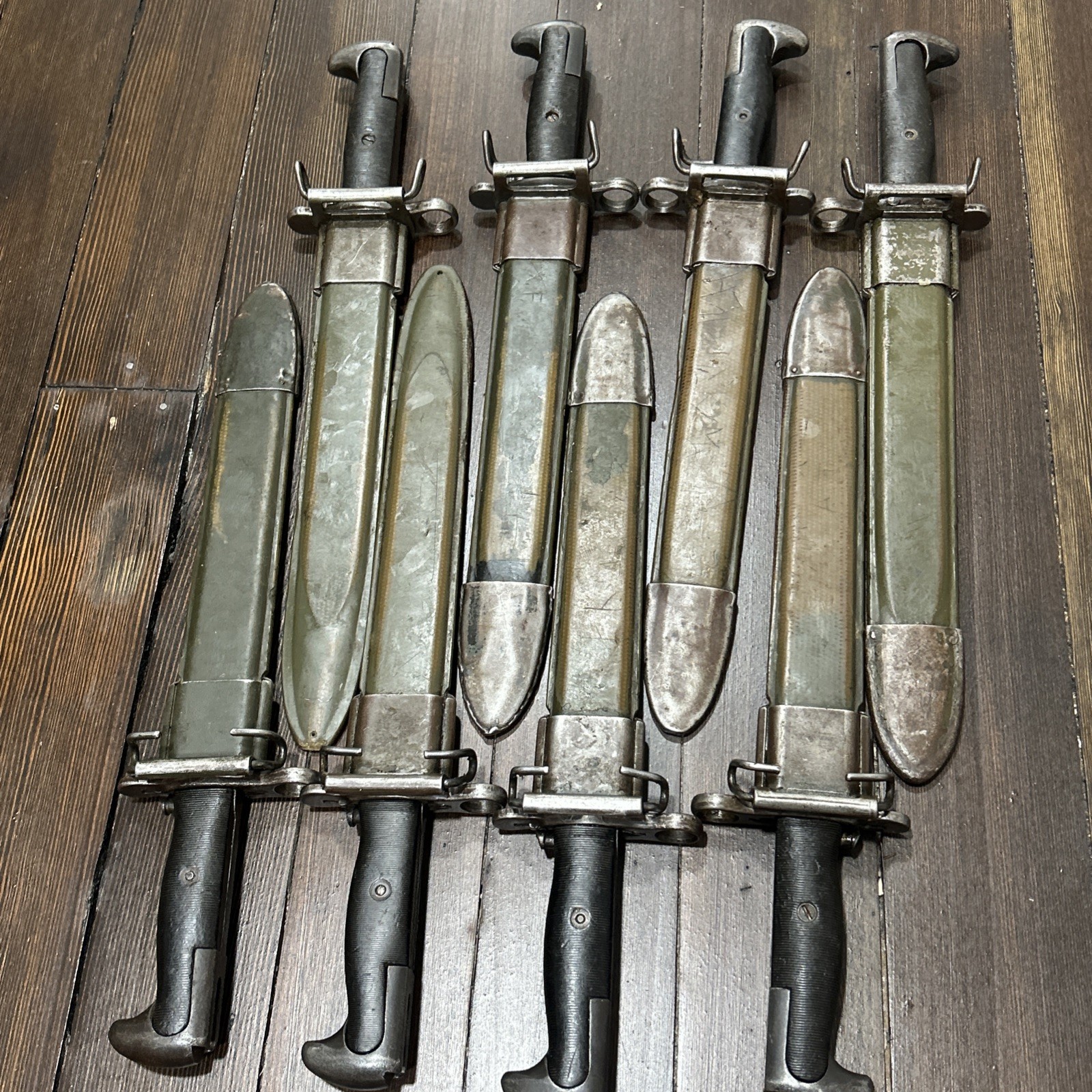 Original M1 Garand bayonet US marked w/ E-US scabbard also fits 1903 1903A3 NICE