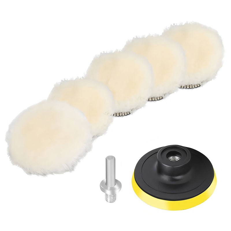 7PCS 3 Inch Car Polishing Buffing Pads Kit for Drill Sponge Waxing Foam Polisher