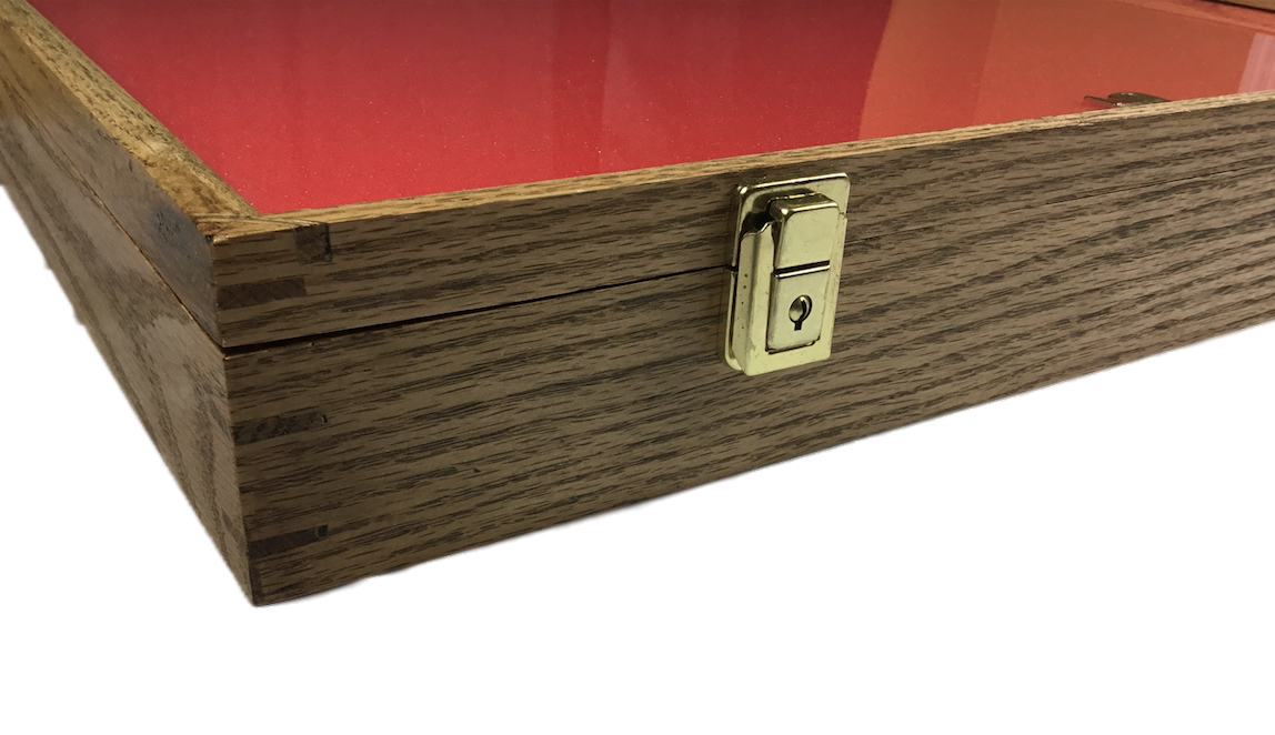 Oak Wood Display Case 18 x 24 x 3 for Arrowheads Knives Collectibles & More