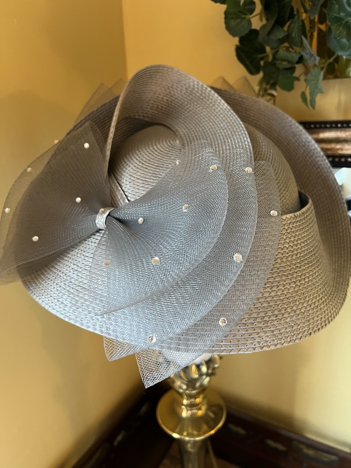 Gray Church Derby  Hat Wedding  Made USA  Ann Marie