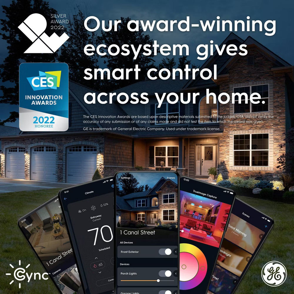 GE Household Lighting 3pk Undercabinet Puck Lights: LED, 300 Lumens,