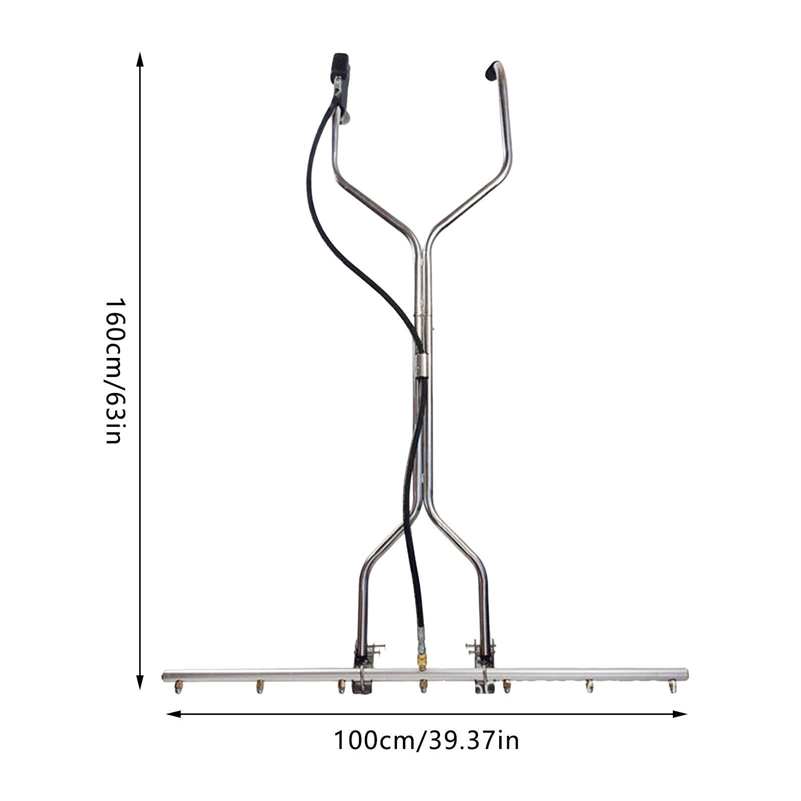 39" 7-Hole Water Broom For Hot and Cold Water Pressure Washer 100x160cm/39*63in