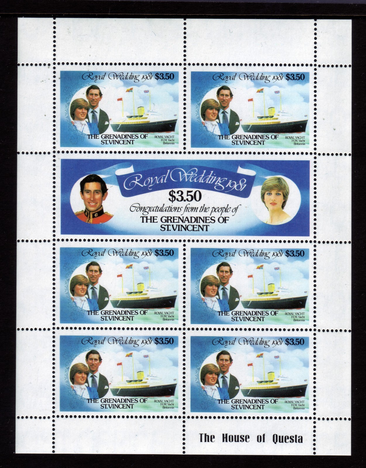 UNUSED: ST VINCENT GRENADINES #209-14. SET OF 3 SHEETLETS. F-VF NH OG. SCV $6.05