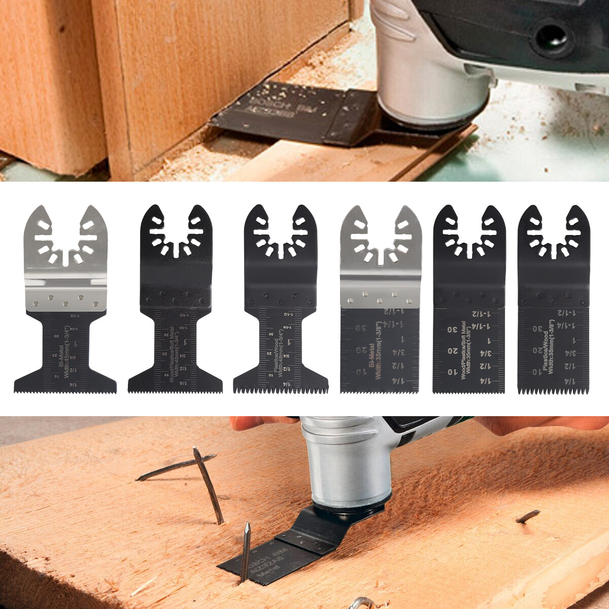 20Pcs Oscillating Multi Tool Saw Blades Wood Metal Cut Cutter For Dewalt Fein