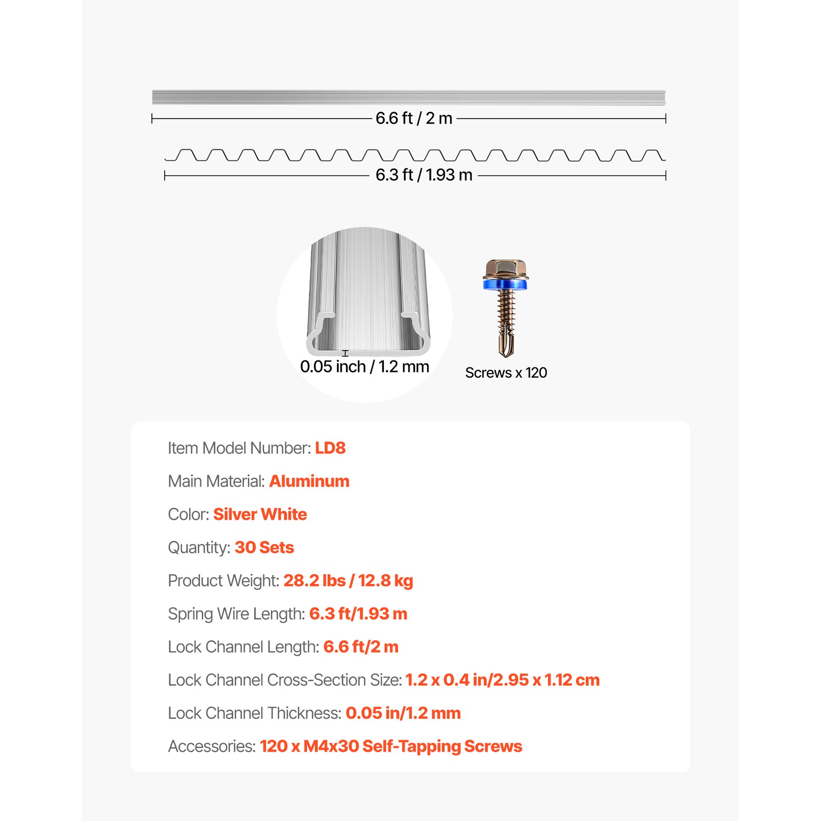 Uimoso Spring Wire & Aluminum Lock Channel Greenhouse Kit