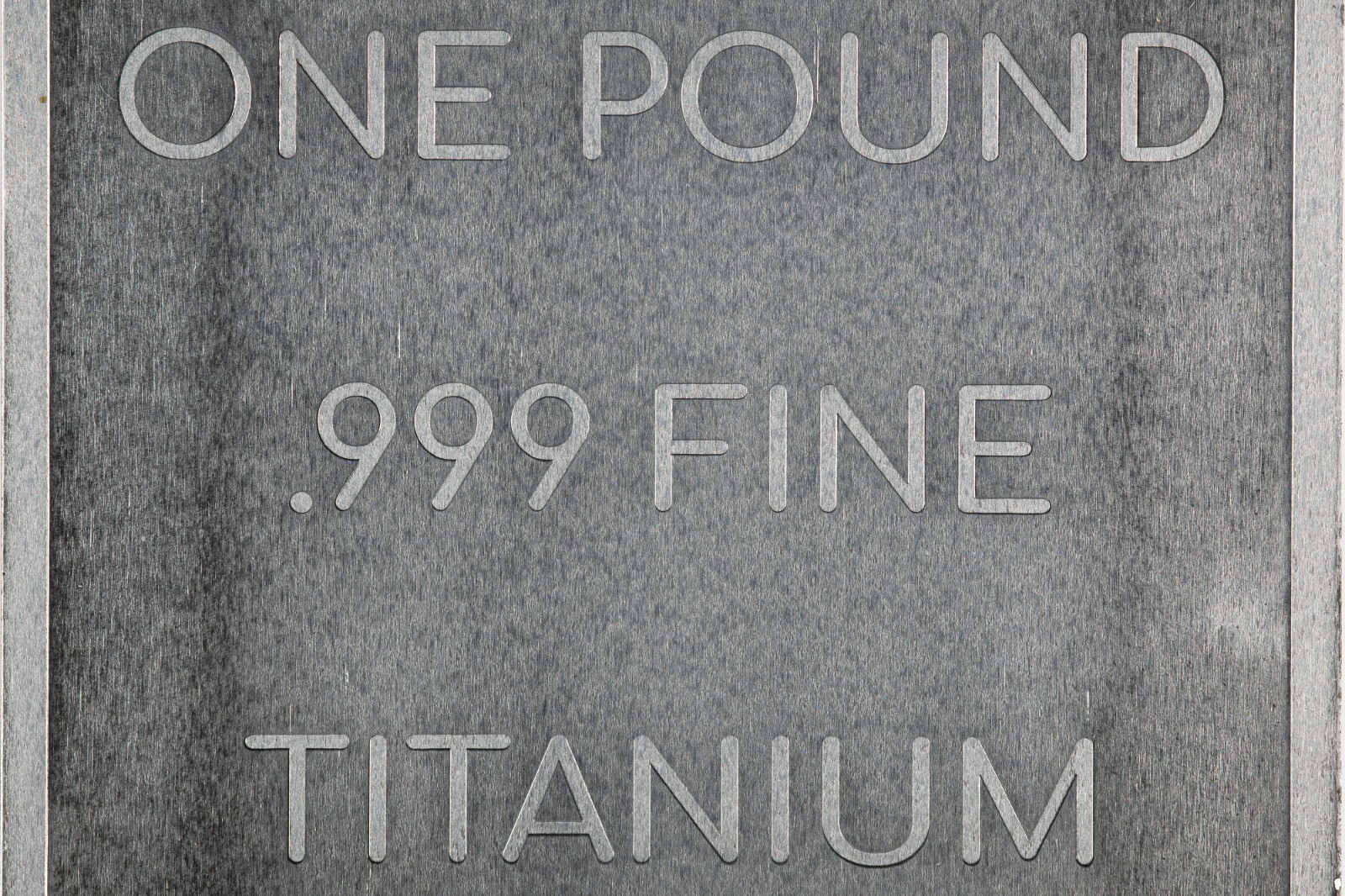 1 (One) Pound lb Titanium Bullion Bar By Unique Metals