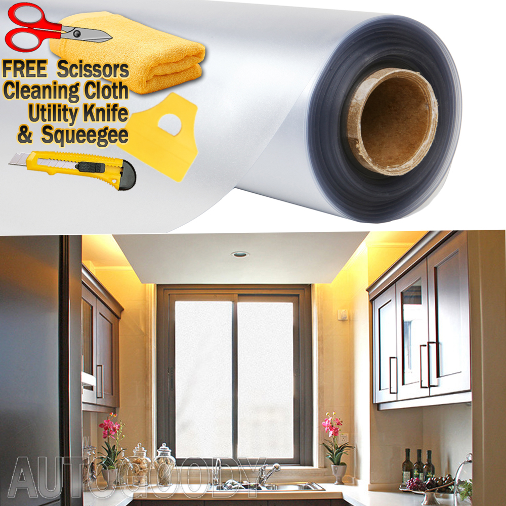 Frosted Glass Film Static Cling Office Bedroom Bathroom Home Window Tint