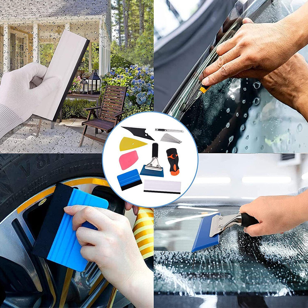 Window Tint Tools Kit Car Film Tinting Scraper Squeegee Vinyl Wrap Install USA