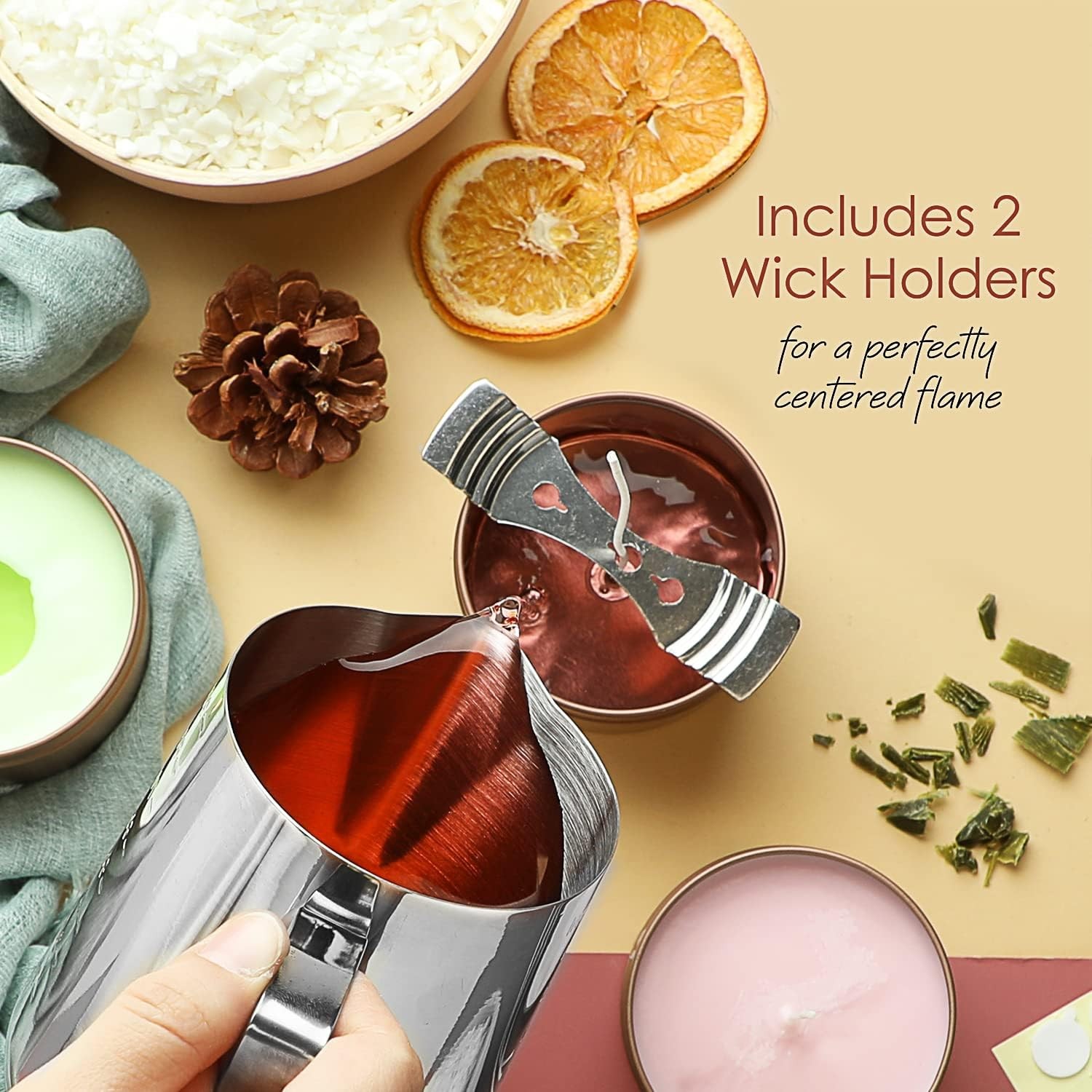 Organic Soy Candle Wax for Candle Making, 10 lbs Natural Candles Making Supplies