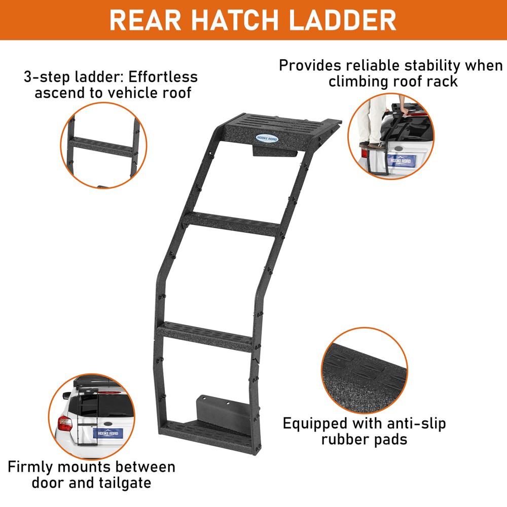 Hooke Road Rear Hatch Ladder for Subaru XV Crosstrek 2013 2014 2015 2016 2017