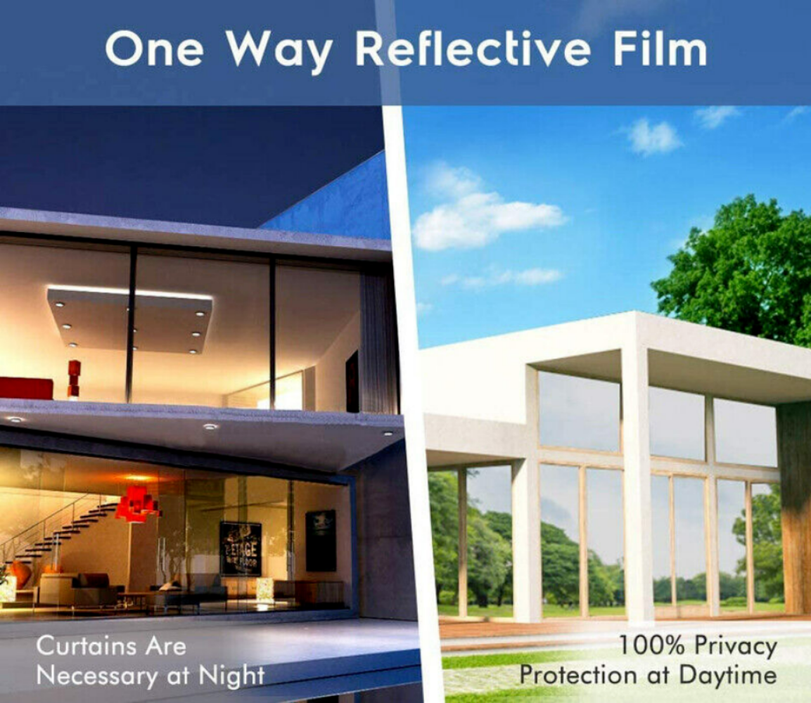 Rabbitgoo One Way Mirror Window Film Privacy Heat UV Reflective Control Tint