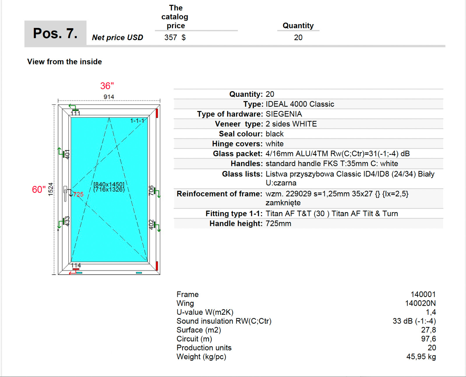 PVC European Tilt And Turn Windows. Super deal! In stock at the warehouse in NJ!